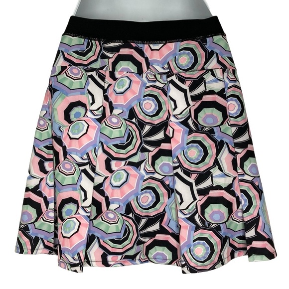 RLX RALPH LAUREN Black & Multicolor Umbrella Print Golf Tennis Skirt Skort, S - Picture 9 of 16